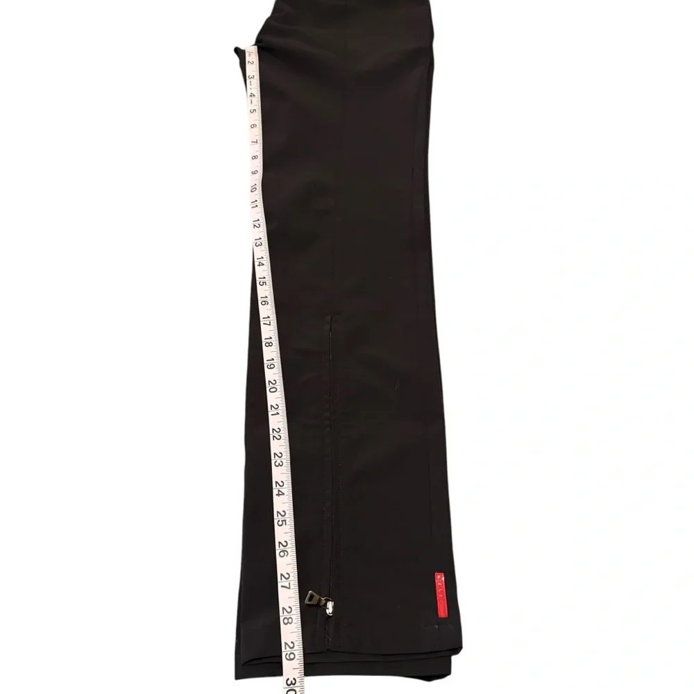 Prada Linea Rossa Womens Technical Sports Stretch Pants Black Zip Hem Size 40 - Picture 10 of 12